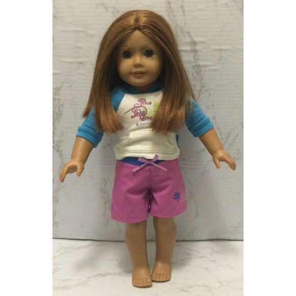 American Girl Doll Auburn Hair Blue Eyes Pine Lake Camp 2013
